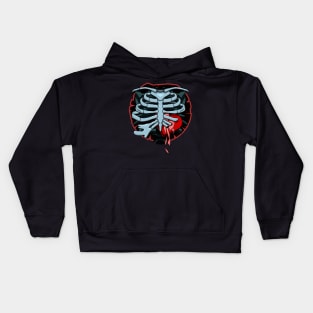 Candy heart ribcage Kids Hoodie